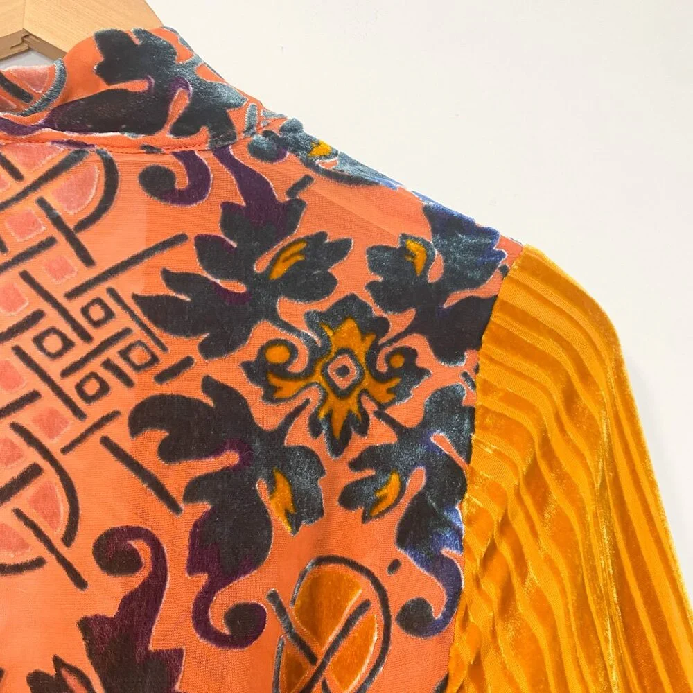 Moulinette Soeurs Velvet Wrap Top by Anthropologie – Size Large - Picture 9 of 14